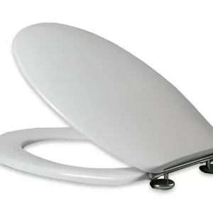 P&M WC-Sitz clivia plus für Stand -WCs mit Edelstahl-Scharnierwelle weiss