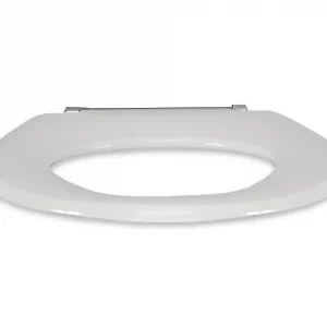 P&M WC-Sitz clivia plus für Stand-WCs ohne Deckel, Edelstahl-Scharnierwelle mit Winkelpuffer, weiss
