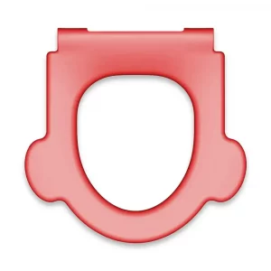 GC WC-Sitz derby Kind ohne Deckel mit Griff semi abn. Scharniere Edelstahl rot VIGOUR